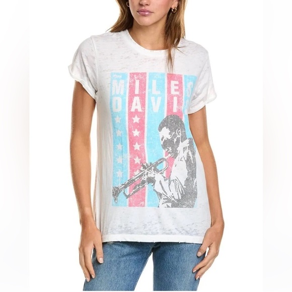 Recycled Karma Tops - Odd People by Recycled Karma Miles Davis Burnout Tee